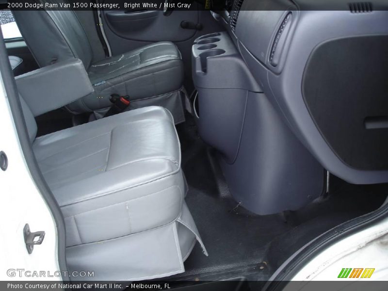 Bright White / Mist Gray 2000 Dodge Ram Van 1500 Passenger