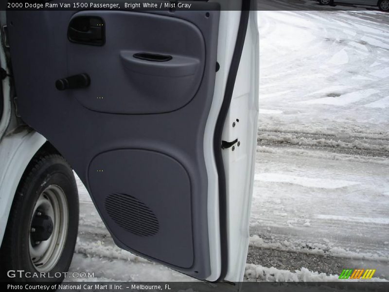 Bright White / Mist Gray 2000 Dodge Ram Van 1500 Passenger
