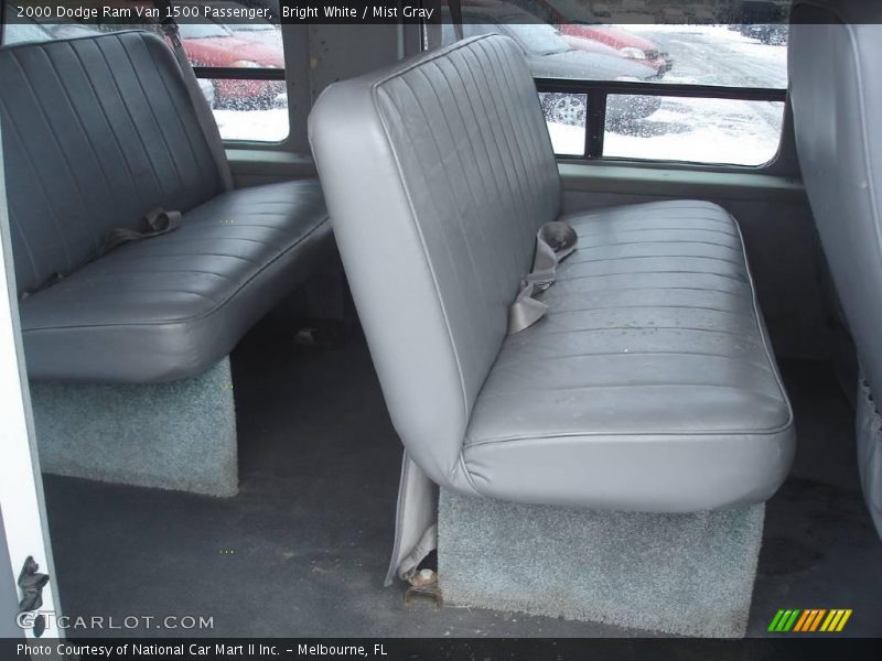 Bright White / Mist Gray 2000 Dodge Ram Van 1500 Passenger