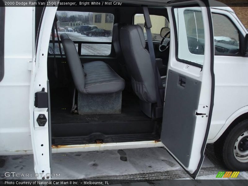 Bright White / Mist Gray 2000 Dodge Ram Van 1500 Passenger