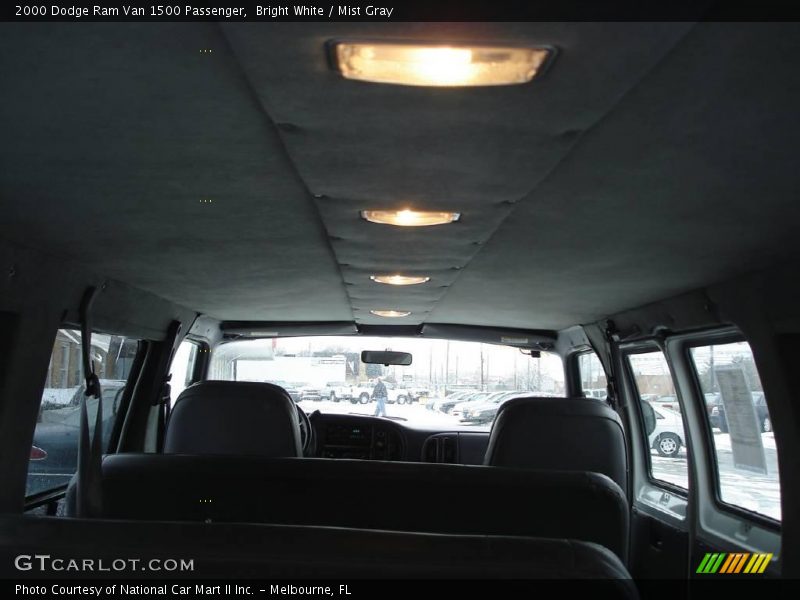 Bright White / Mist Gray 2000 Dodge Ram Van 1500 Passenger