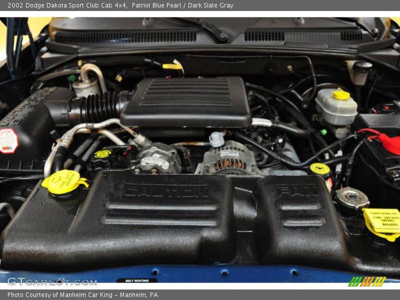 Patriot Blue Pearl / Dark Slate Gray 2002 Dodge Dakota Sport Club Cab 4x4