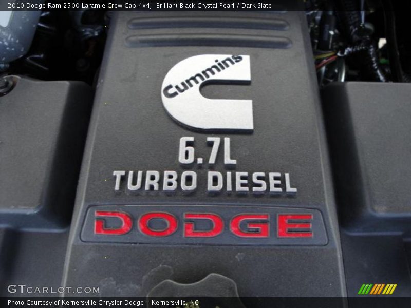 Brilliant Black Crystal Pearl / Dark Slate 2010 Dodge Ram 2500 Laramie Crew Cab 4x4