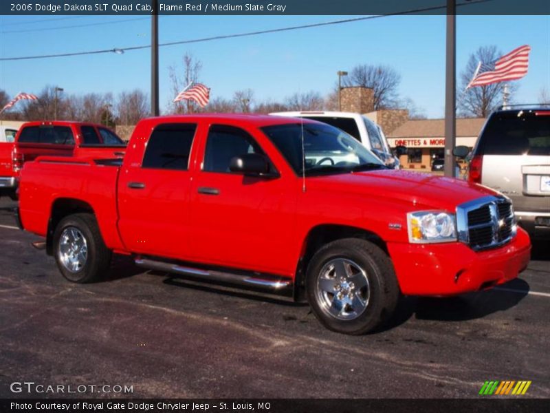 Flame Red / Medium Slate Gray 2006 Dodge Dakota SLT Quad Cab
