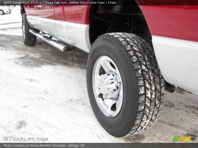 Inferno Red Crystal Pearl / Khaki 2007 Dodge Ram 3500 SLT Mega Cab 4x4