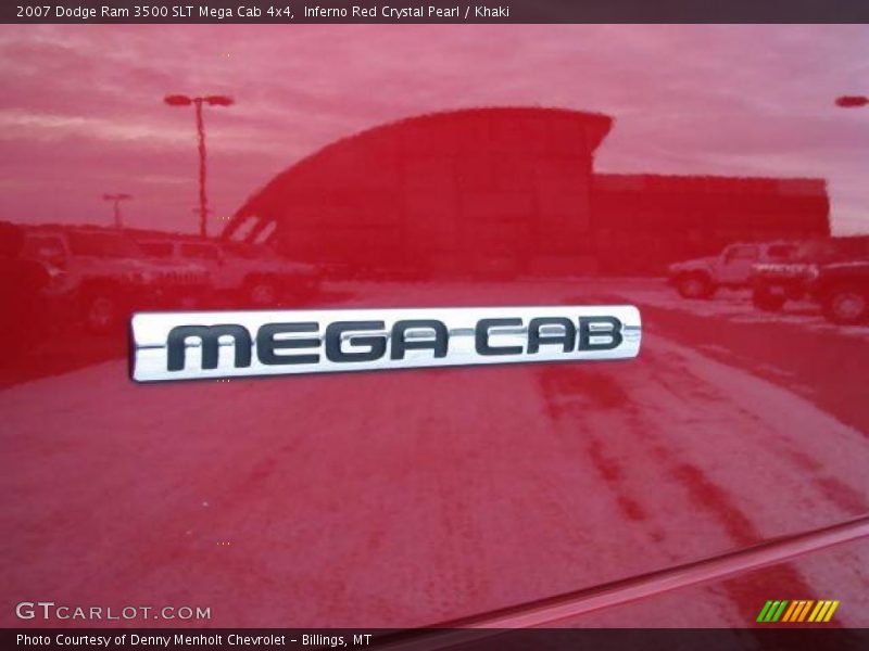 Inferno Red Crystal Pearl / Khaki 2007 Dodge Ram 3500 SLT Mega Cab 4x4