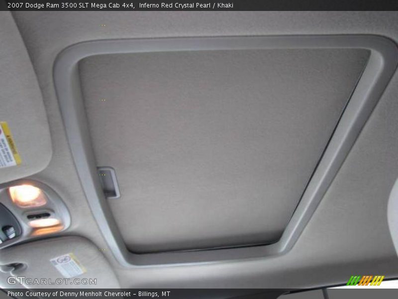 Inferno Red Crystal Pearl / Khaki 2007 Dodge Ram 3500 SLT Mega Cab 4x4
