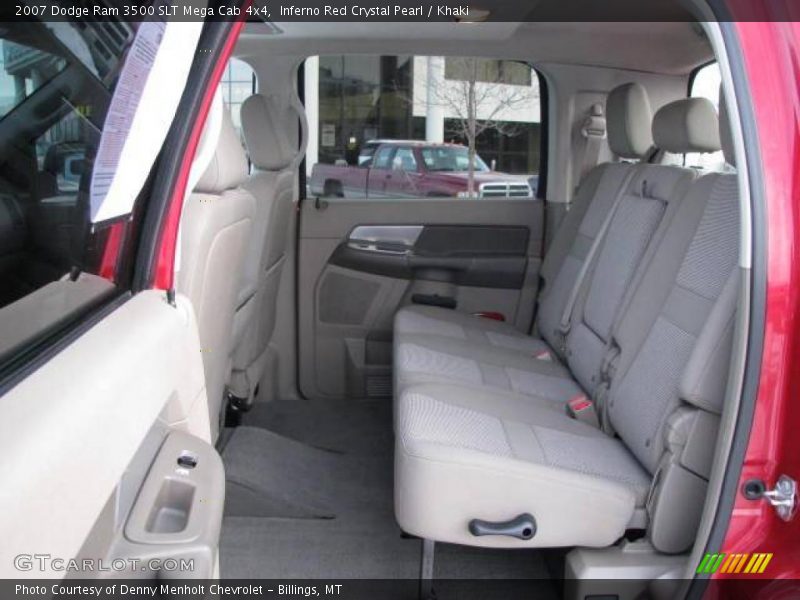 Inferno Red Crystal Pearl / Khaki 2007 Dodge Ram 3500 SLT Mega Cab 4x4