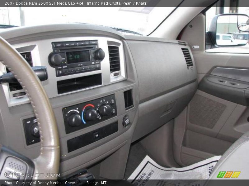 Inferno Red Crystal Pearl / Khaki 2007 Dodge Ram 3500 SLT Mega Cab 4x4