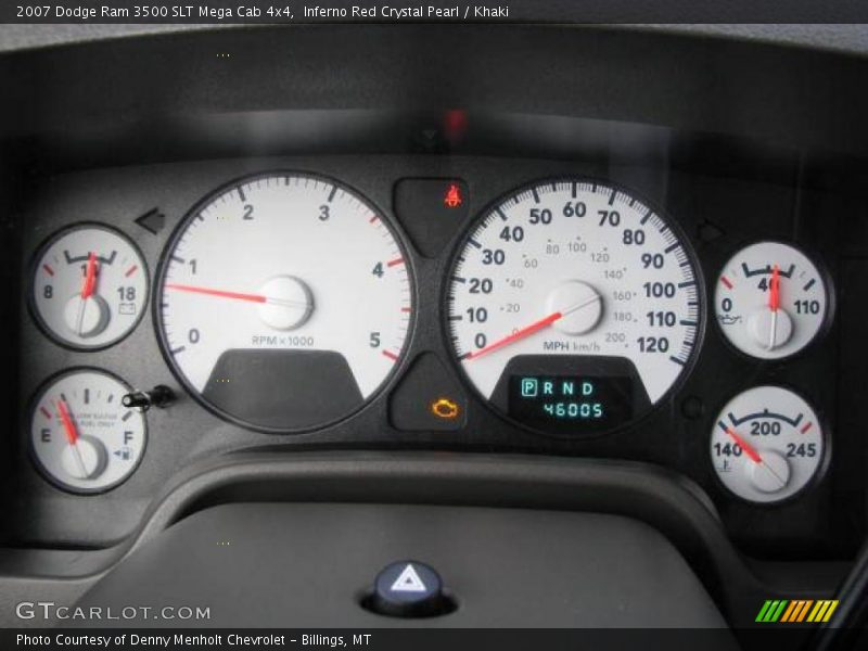 Inferno Red Crystal Pearl / Khaki 2007 Dodge Ram 3500 SLT Mega Cab 4x4