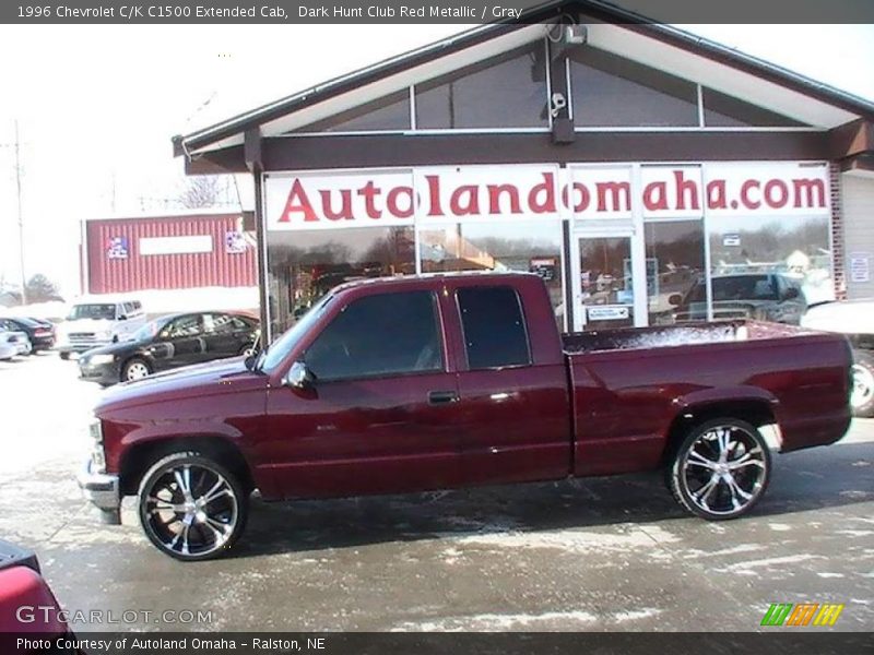 Dark Hunt Club Red Metallic / Gray 1996 Chevrolet C/K C1500 Extended Cab