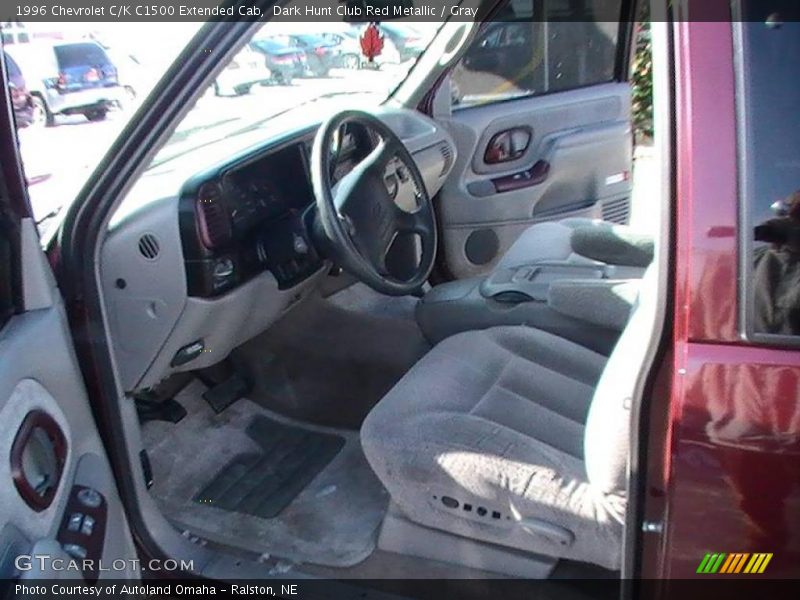Dark Hunt Club Red Metallic / Gray 1996 Chevrolet C/K C1500 Extended Cab