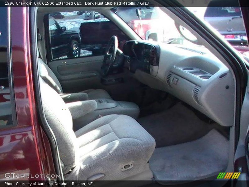 Dark Hunt Club Red Metallic / Gray 1996 Chevrolet C/K C1500 Extended Cab