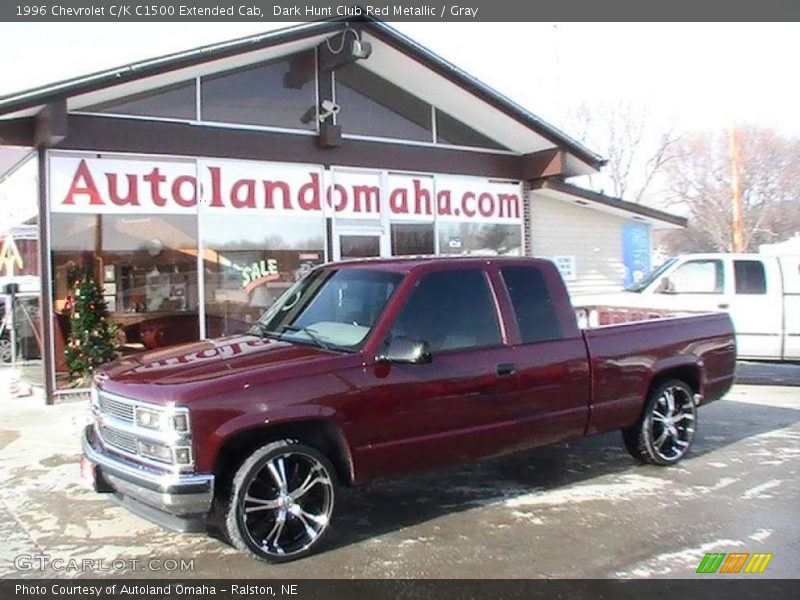 Dark Hunt Club Red Metallic / Gray 1996 Chevrolet C/K C1500 Extended Cab