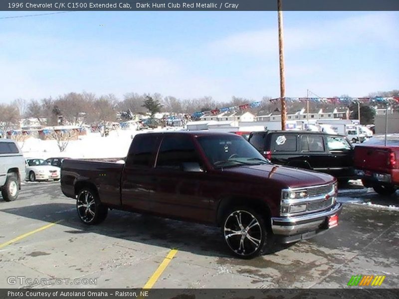 Dark Hunt Club Red Metallic / Gray 1996 Chevrolet C/K C1500 Extended Cab