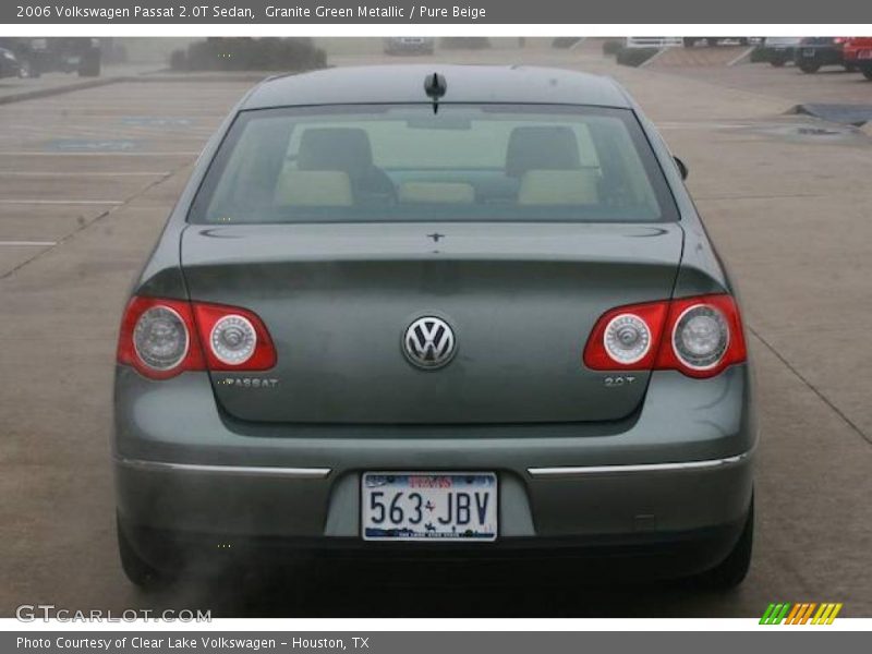 Granite Green Metallic / Pure Beige 2006 Volkswagen Passat 2.0T Sedan