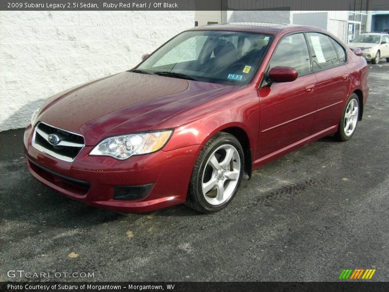 Ruby Red Pearl / Off Black 2009 Subaru Legacy 2.5i Sedan