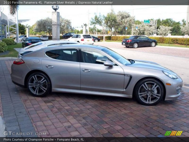 Platinum Silver Metallic / Espresso Natural Leather 2010 Porsche Panamera 4S