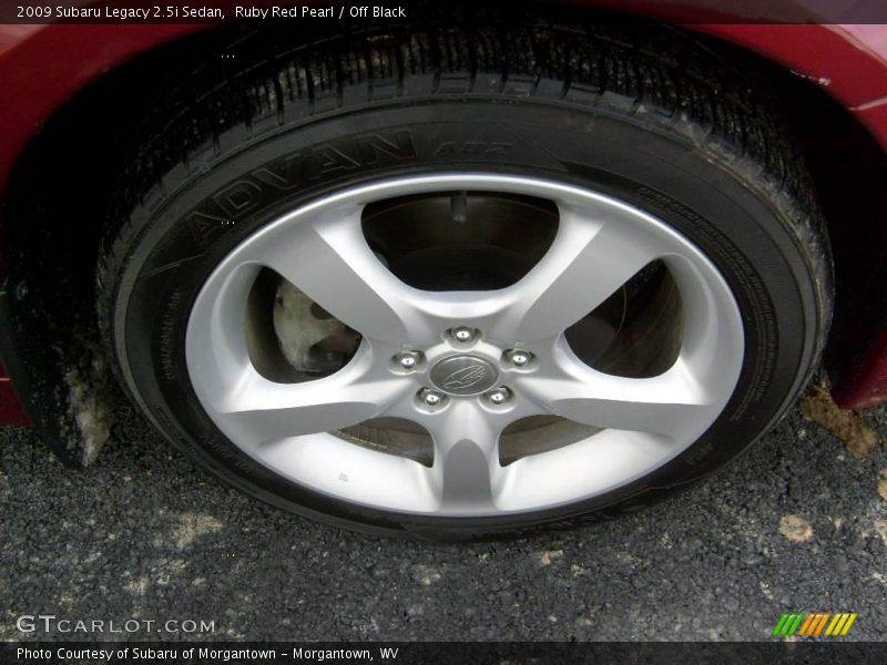 Ruby Red Pearl / Off Black 2009 Subaru Legacy 2.5i Sedan