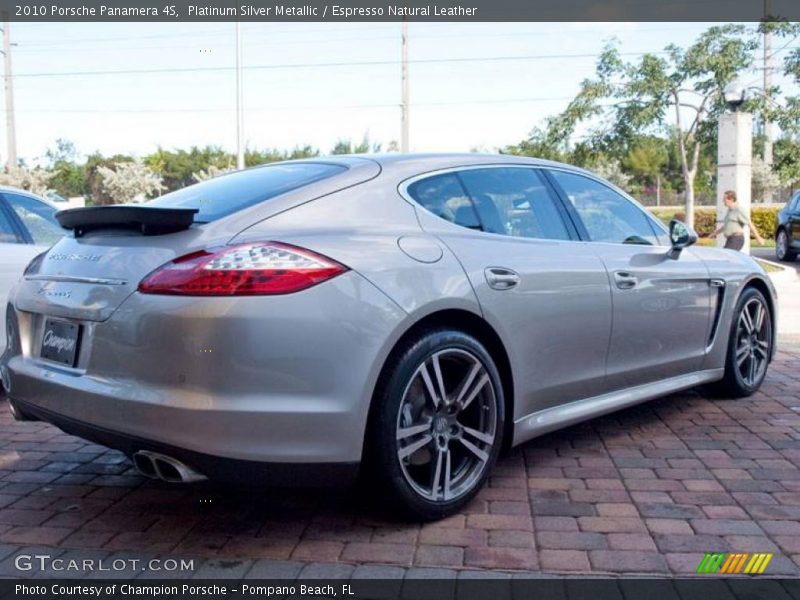 Platinum Silver Metallic / Espresso Natural Leather 2010 Porsche Panamera 4S