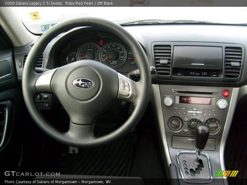 Ruby Red Pearl / Off Black 2009 Subaru Legacy 2.5i Sedan