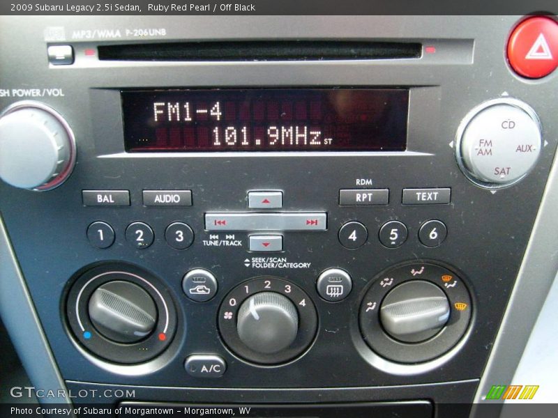Ruby Red Pearl / Off Black 2009 Subaru Legacy 2.5i Sedan