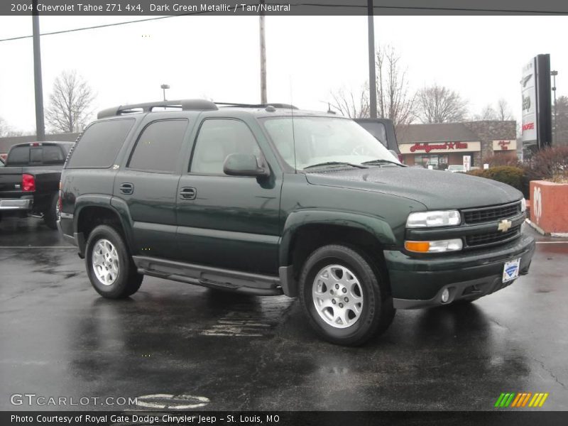 Dark Green Metallic / Tan/Neutral 2004 Chevrolet Tahoe Z71 4x4