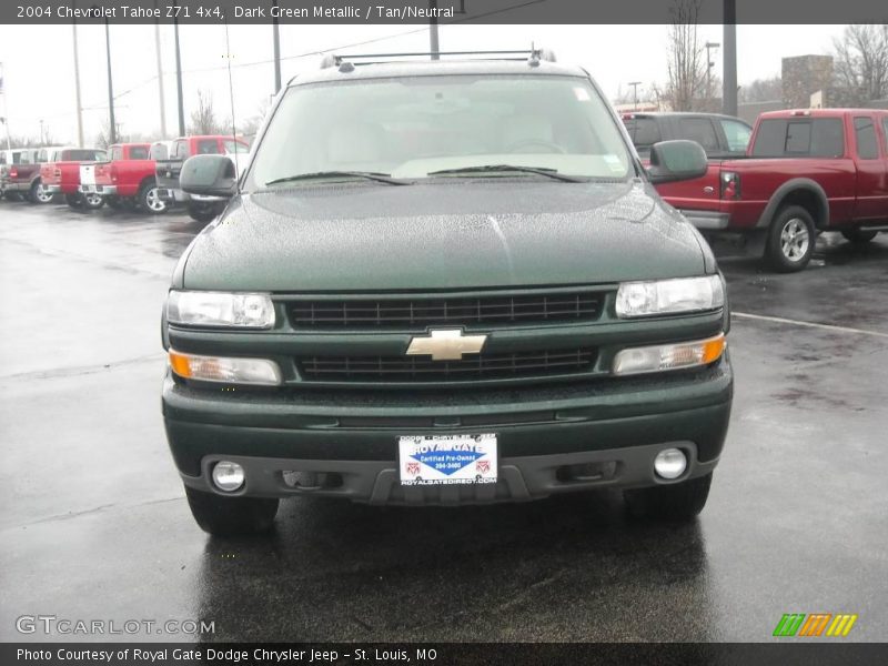 Dark Green Metallic / Tan/Neutral 2004 Chevrolet Tahoe Z71 4x4