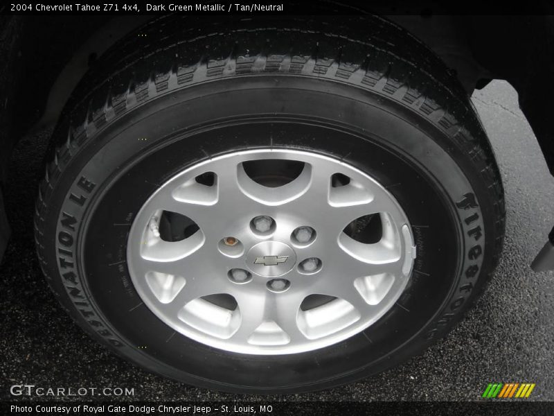 Dark Green Metallic / Tan/Neutral 2004 Chevrolet Tahoe Z71 4x4