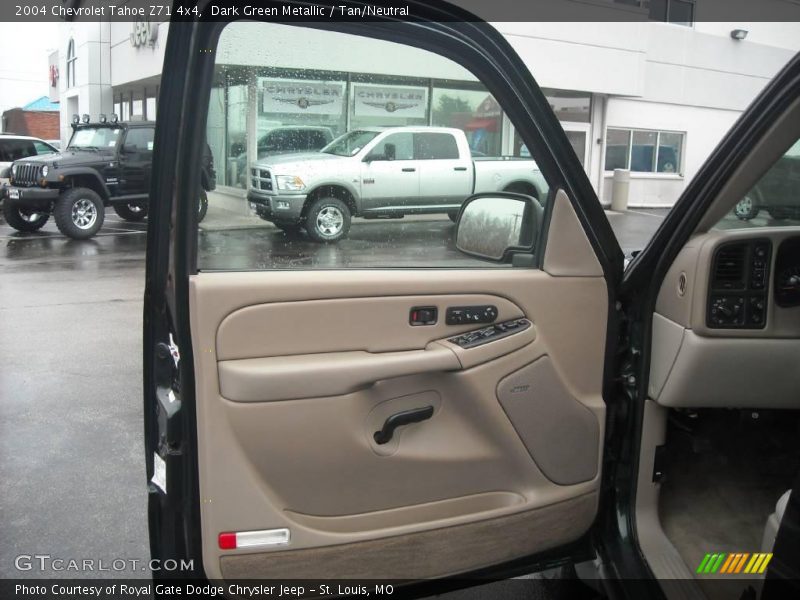 Dark Green Metallic / Tan/Neutral 2004 Chevrolet Tahoe Z71 4x4