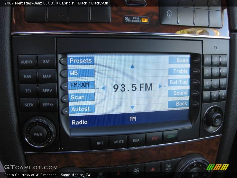 Black / Black/Ash 2007 Mercedes-Benz CLK 350 Cabriolet
