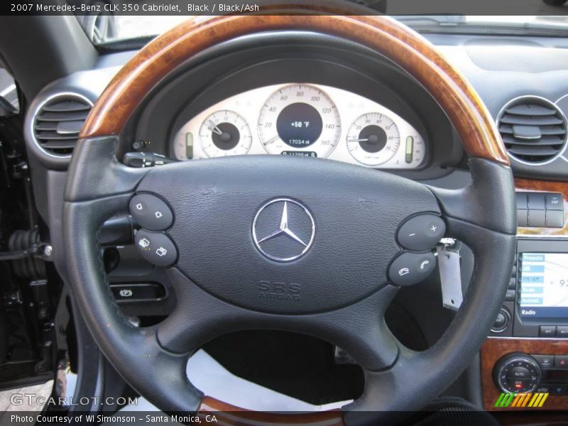 Black / Black/Ash 2007 Mercedes-Benz CLK 350 Cabriolet