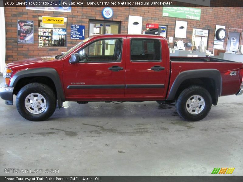 Dark Cherry Red Metallic / Medium Dark Pewter 2005 Chevrolet Colorado Z71 Crew Cab 4x4