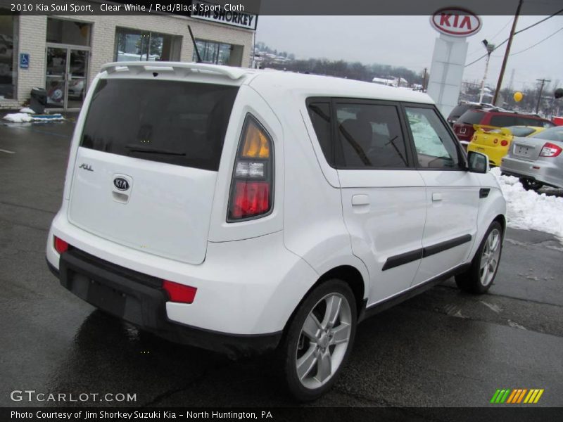 Clear White / Red/Black Sport Cloth 2010 Kia Soul Sport