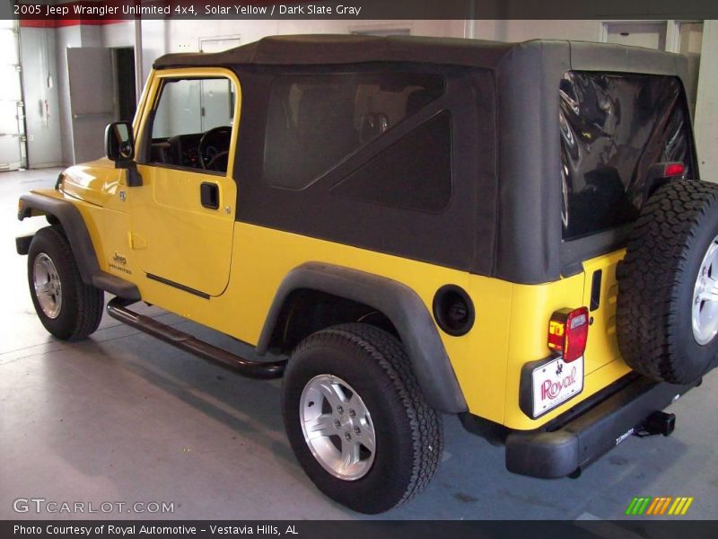 Solar Yellow / Dark Slate Gray 2005 Jeep Wrangler Unlimited 4x4