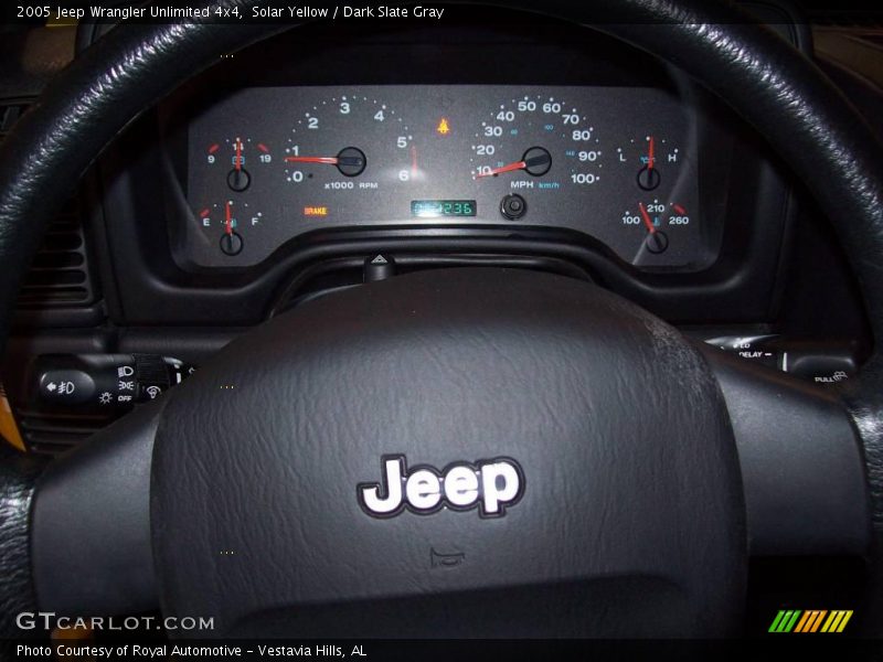 Solar Yellow / Dark Slate Gray 2005 Jeep Wrangler Unlimited 4x4