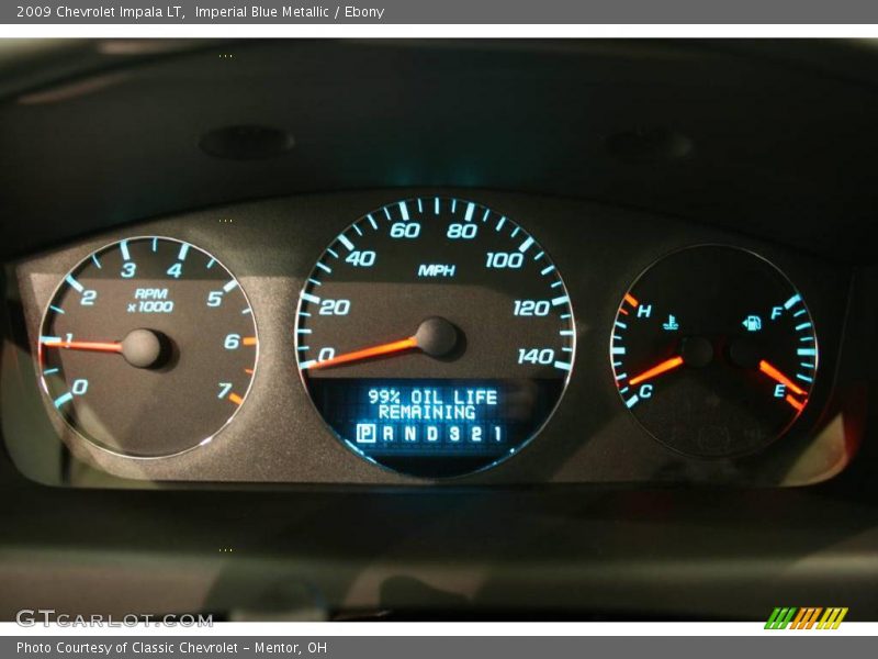 Imperial Blue Metallic / Ebony 2009 Chevrolet Impala LT