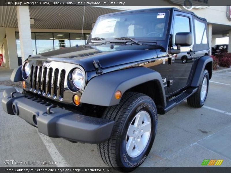 Black / Dark Slate Gray/Medium Slate Gray 2009 Jeep Wrangler X 4x4