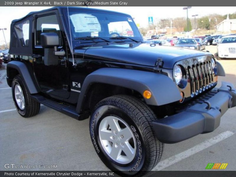 Black / Dark Slate Gray/Medium Slate Gray 2009 Jeep Wrangler X 4x4