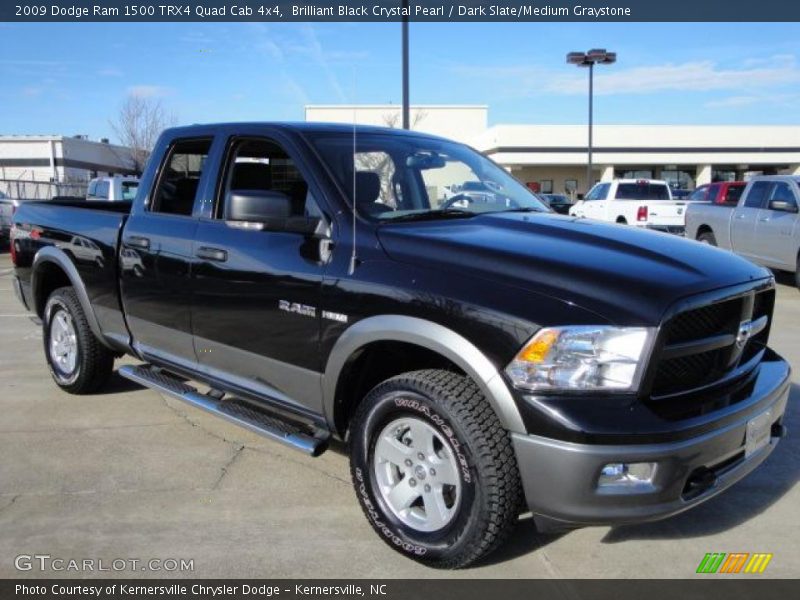 Brilliant Black Crystal Pearl / Dark Slate/Medium Graystone 2009 Dodge Ram 1500 TRX4 Quad Cab 4x4