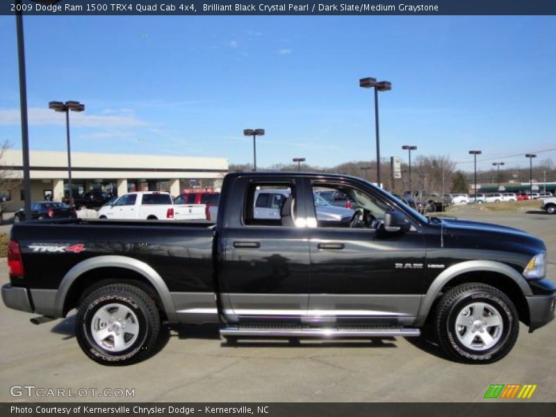 Brilliant Black Crystal Pearl / Dark Slate/Medium Graystone 2009 Dodge Ram 1500 TRX4 Quad Cab 4x4