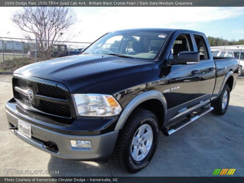 Brilliant Black Crystal Pearl / Dark Slate/Medium Graystone 2009 Dodge Ram 1500 TRX4 Quad Cab 4x4