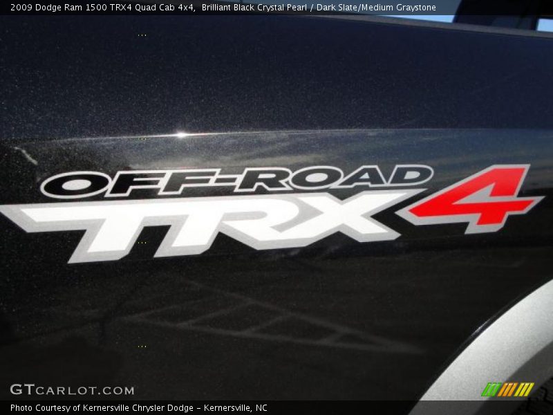 Brilliant Black Crystal Pearl / Dark Slate/Medium Graystone 2009 Dodge Ram 1500 TRX4 Quad Cab 4x4