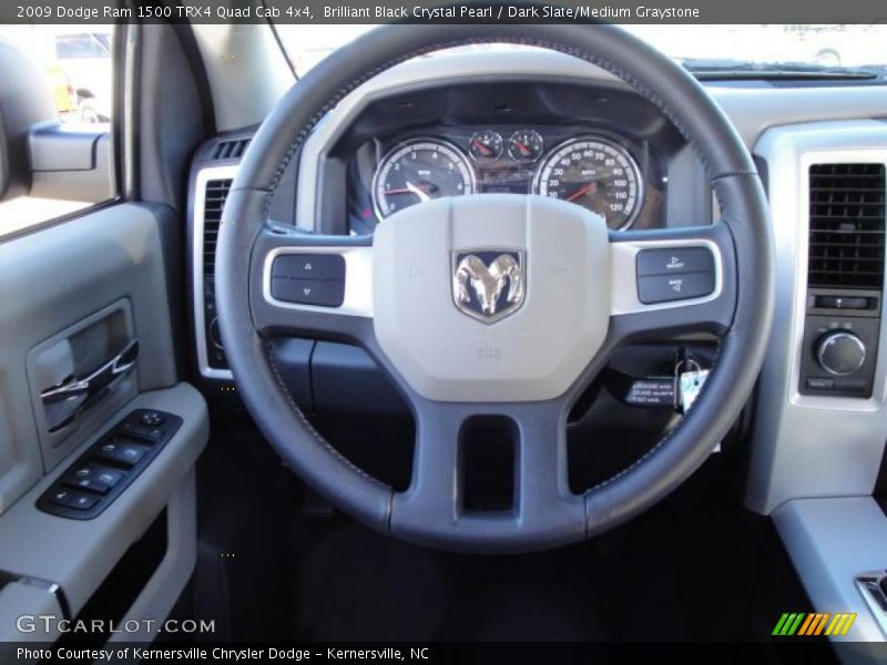 Brilliant Black Crystal Pearl / Dark Slate/Medium Graystone 2009 Dodge Ram 1500 TRX4 Quad Cab 4x4