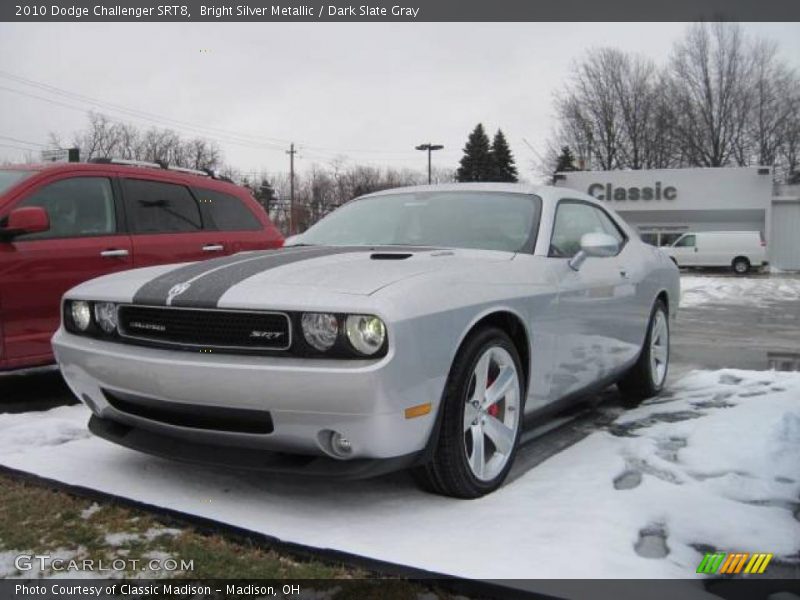 Bright Silver Metallic / Dark Slate Gray 2010 Dodge Challenger SRT8