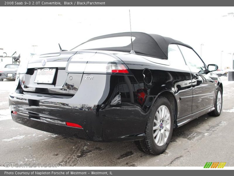Black / Black/Parchment 2008 Saab 9-3 2.0T Convertible