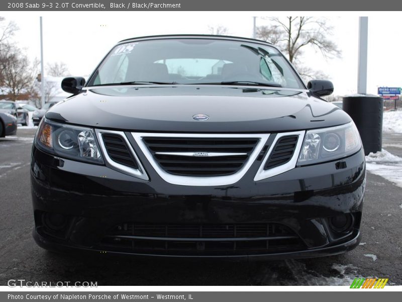 Black / Black/Parchment 2008 Saab 9-3 2.0T Convertible