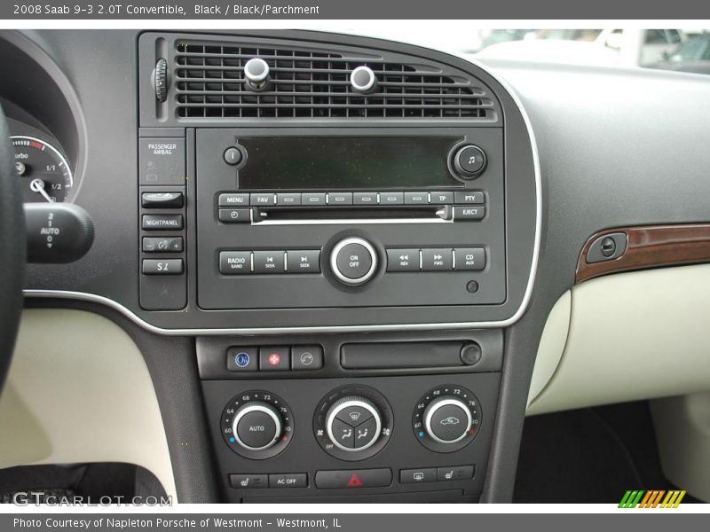 Black / Black/Parchment 2008 Saab 9-3 2.0T Convertible