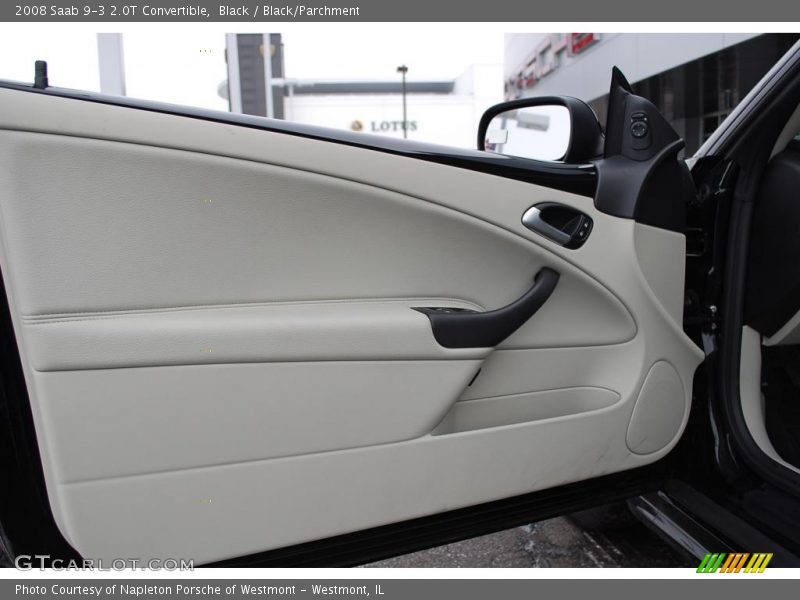 Black / Black/Parchment 2008 Saab 9-3 2.0T Convertible