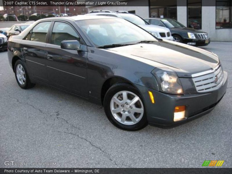 Thunder Gray Chromaflair / Light Gray/Ebony 2007 Cadillac CTS Sedan